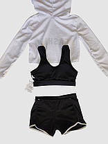 Дитячий підлітковий купальник накидка капюшон Fuba 1870 чорний 34 36 38 40 42 розмір, фото 5