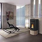 Піч, декорована майолікою, з повітропровідною системою на пелетах NORDICA Noris Plus Lux tortora — 12 кВт, фото 8