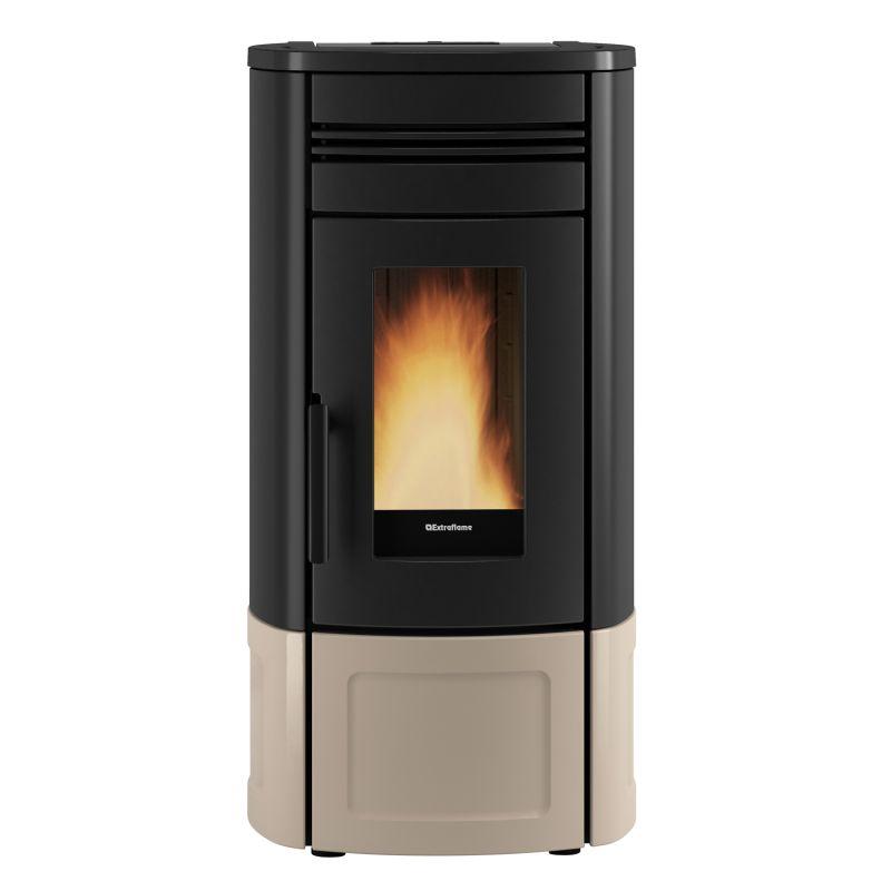 Піч, декорована майолікою, з повітропровідною системою на пелетах NORDICA Noris Plus Lux tortora — 12 кВт, фото 1