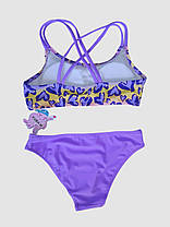 Дитячий купальник з юбкой Fuba 1859 фіолетовий 34 36 38 40 42 розмір, фото 5