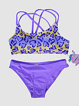 Дитячий купальник з юбкой Fuba 1859 фіолетовий 34 36 38 40 42 розмір, фото 4