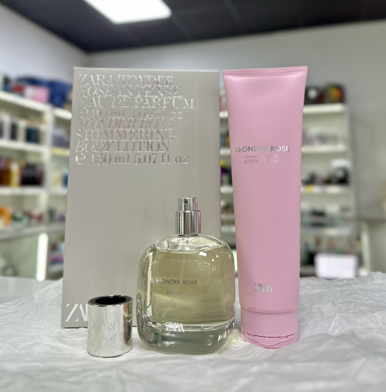 Подарунковий жіночий набір Wonder Rose Intense 90 мл + Glitter крем 150 мл