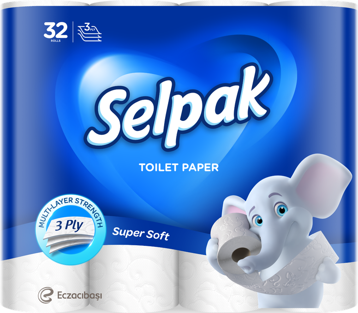 Туал. папір SELPAK 3шар. 32рул. 16,8м 140відр. целюлоза