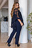 Р-ри 50-64 Ошатний жіночий костюм з вільною тунікою, фото 3