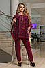 Р-ри 50-64 Ошатний жіночий костюм з вільною тунікою, фото 4