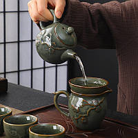 Набір для чайної церемонії TZ-205 сервіз для приготування чаю набір піал з чайником на 6 персон, фото 7