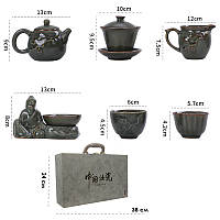 Набір для чайної церемонії TZ-205 сервіз для приготування чаю набір піал з чайником на 6 персон, фото 10