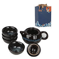 Набір для чайної церемонії YBCJ-648 сервіз для приготування чаю набір піал з чайником на 4 персони подарункова, фото 6