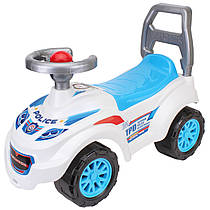 Дитяча каталка толокар машинка для дітей ТехноК Поліція з бардачком до 20 кг 7426 біла