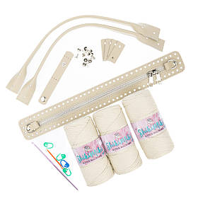 Подарунковий набір сумки ТАКСА, колір Слонова кістка