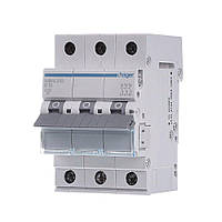 Автоматичний вимикач HAGER триполюсний 3P 10А B, MBN310, Хагер модульний автомат для щитів і боксів