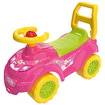 Дитяча каталка толокар машинка для дітей ТехноК Принцеса з бардачком до 20 кг 0793 рожева
