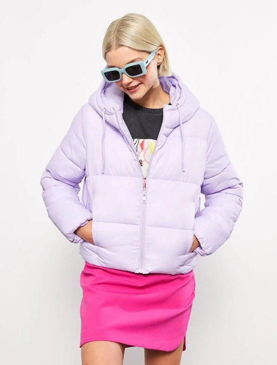 Бузкова жіноча куртка LC Waikiki/ЛС Вайкікі з капюшоном та кишенями. фірмова Туреччина