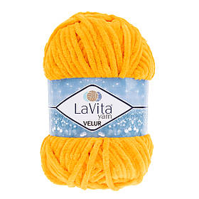 Пряжа велюрова LaVita Velur, колір Гірчичний