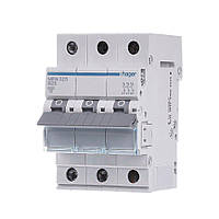 Автоматичний вимикач HAGER триполюсний 3P 25А B, MBN325, Хагер модульний автомат для щитів і боксів