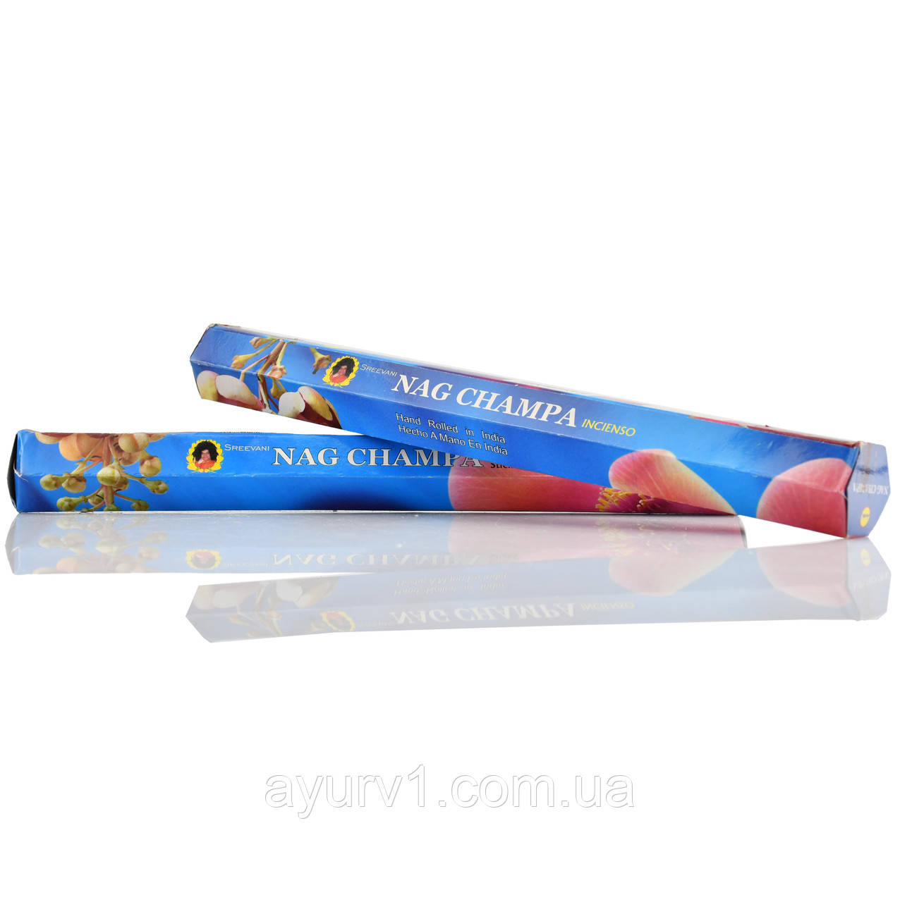 Аромапалочки, вугільні, Nag Champa, SreeVani. 20шт