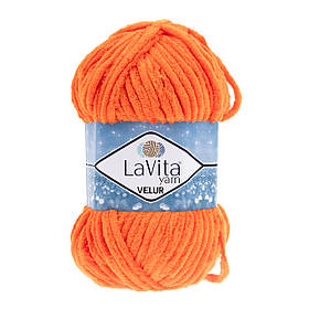 Пряжа велюрова LaVita Velur, колір Помаранчевий
