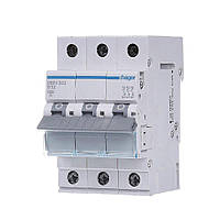 Автоматичний вимикач HAGER триполюсний 3P 32А B, MBN332, Хагер модульний автомат для щитів і боксів