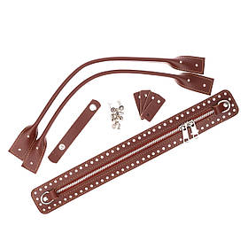 Комплект із натуральної шкіри для сумки Такса, колір Коньячний