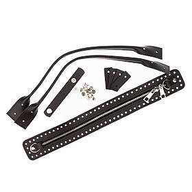 Комплект із натуральної шкіри для сумки Такса, колір Шоколадний