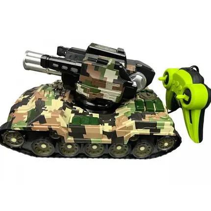 Танк на радіокеруванні для дітей 360° з пультом ДУ, світлом та звуком, фото 1