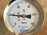 Термометр біметалевий ТБ-У2 (0..+150 С, кл.т.1, L-100 мм, G1/2, Ф100 мм, IP54, ОШ) виробництва UAM Харків, фото 6