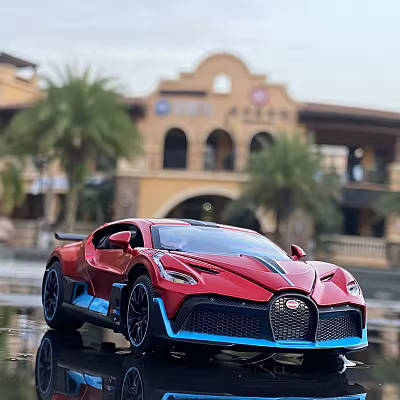 Масштабна металева модель Bugatti Divo іграшкова деталізована машинка Бугатті 2 види звук підсвічування