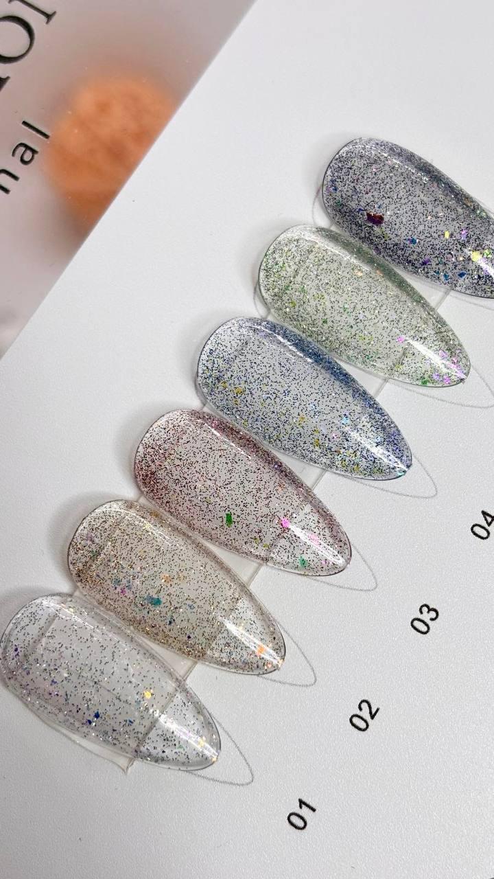 Топове покриття для нігтів Disco Yuki Glitter Top Coat Global Fashion 15 мл