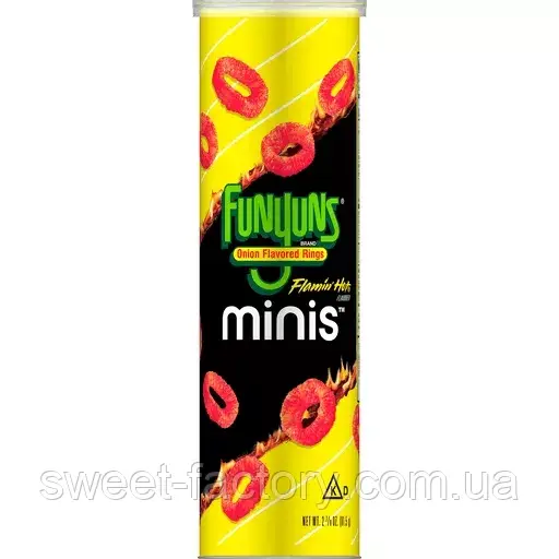 Снеки Funyuns Minis Onions Rings Flamin' Hot 81g, фото 1