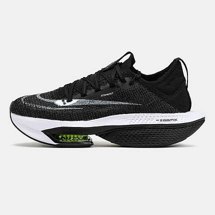 Чоловічі Кросівки Nike Air ZoomX Alphafly Next 2 Black / Найк Аїр ЗумХ Альфафлай Некст 2 Чорні з Білим, фото 1