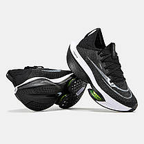 Чоловічі Кросівки Nike Air ZoomX Alphafly Next 2 Black / Найк Аїр ЗумХ Альфафлай Некст 2 Чорні з Білим, фото 6