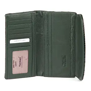 Гаманець жіночий шкіряний на магніті тиснення пітон Vermari 3886-1302, фото 3