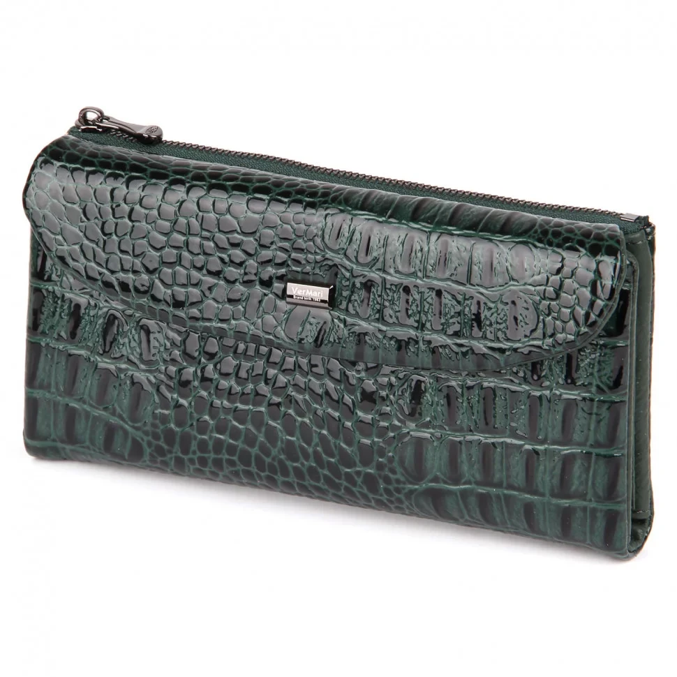 Гаманець жіночий шкіряний на магніті тиснення пітон Vermari 3886-1302