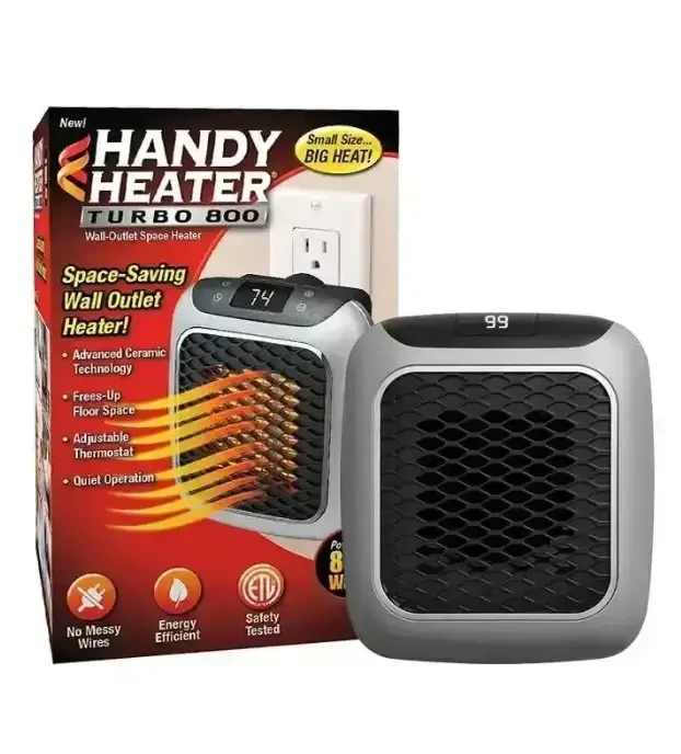 Нагрівач портативний з пультом Heater Turbo 800 Wt Керамічний мініігрівач дуйчик від мережі