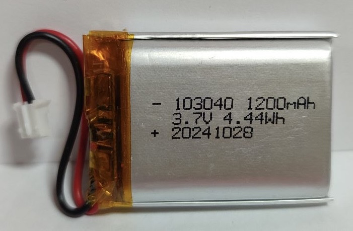 Акумулятор Japcell 103040 1200 mAh 3.7 V Li-pol літій-полімерний з конектором