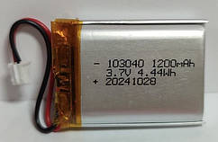 Акумулятор Japcell 103040 1200 mAh 3.7 V Li-pol літій-полімерний з конектором