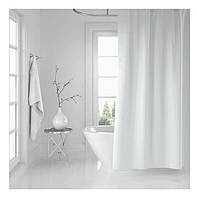 Тканинна шторка для ванної кімнати Jackline White (біла однотонна), розмір 180х200 см., Туреччина