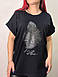 Модна жіноча футболка з принтом батал, фото 3