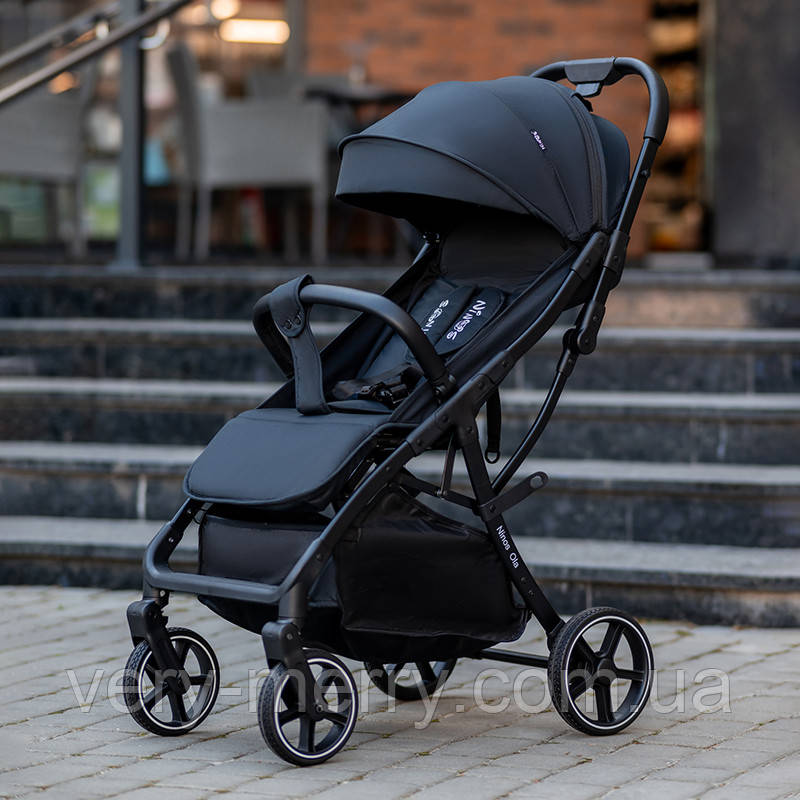 Коляска прогулянкова Ninos Ola (Нінос Ола) Black (чорний колір), фото 1