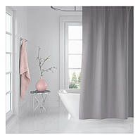 Тканинна шторка для ванної кімнати Jackline Grey (сіра однотонна), розмір 120х200 см., Туреччина