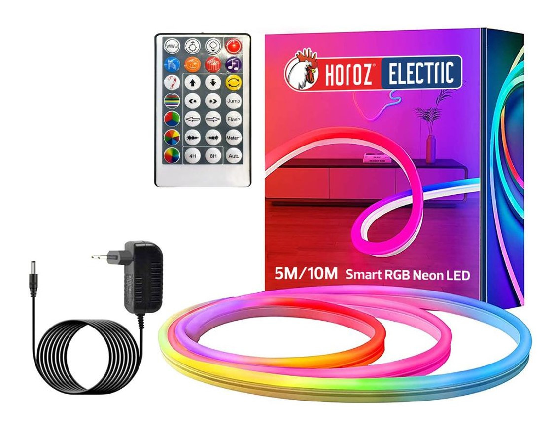 Неонова стрічка RGB розумна з пультом та Bluetooth управлінням гнучка LED стрічка 5 метрів, синхронізація музики та голосу