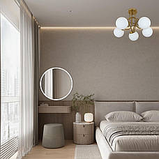 Стельова бронзова люстра з 5 плафонами-кулями "Modern Glow "(52-9910-5 BRZ+WH), фото 5