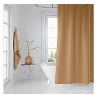 Тканинна шторка для ванної кімнати Jackline Beige (гірчична однотонна), розмір 180х200 см., Туреччина