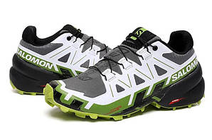 Чоловічі кросівки Salomon Speedcross 6 Running Grey White Green