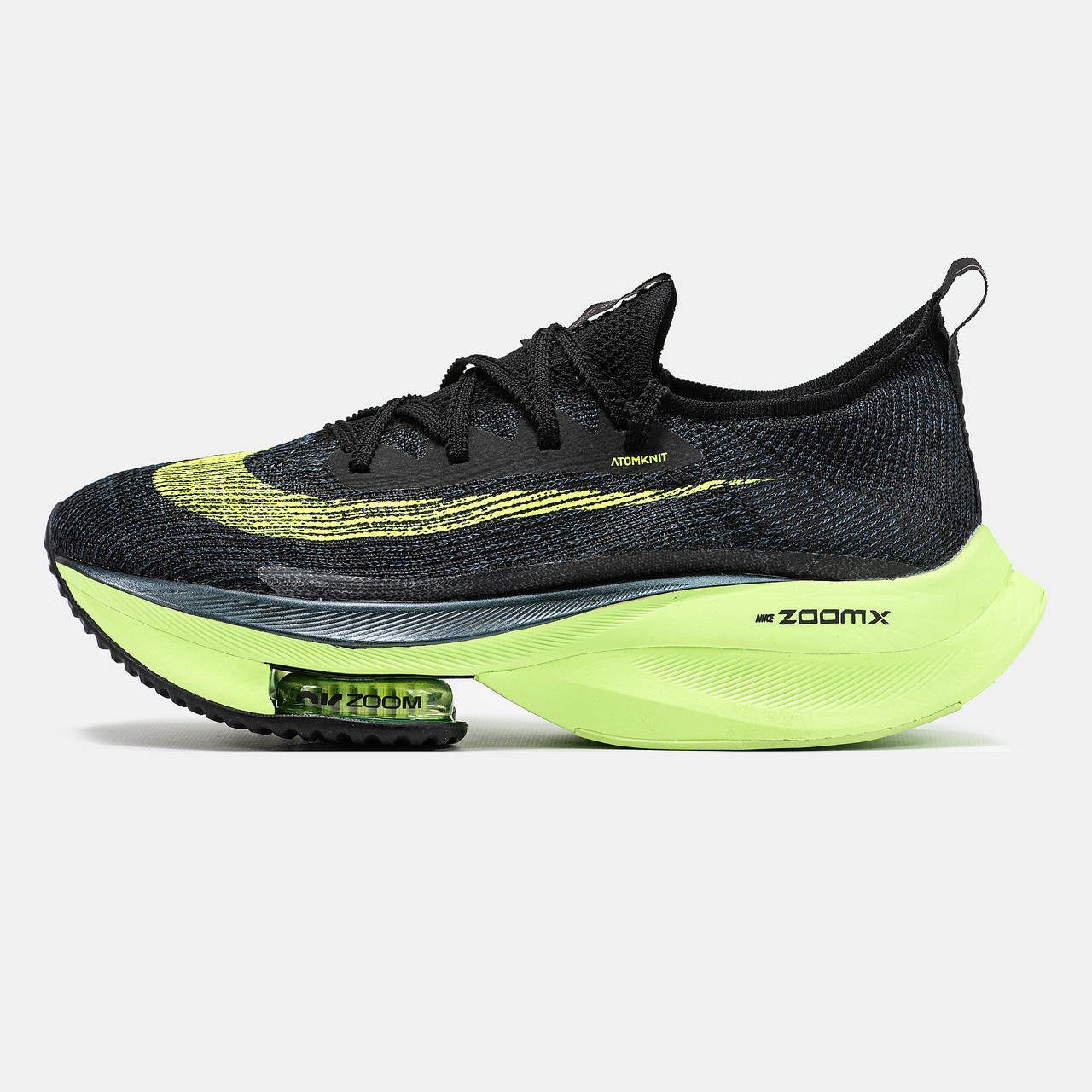 Кросівки Nike Air ZoomX Alphafly Black Green / Найк Аїр ЗумХ Альфафлай Чорні із Зеленим
