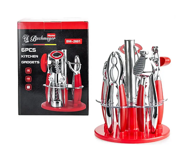 Набір для кухні з 6 предметів Bachmayer BM-2601 червоний
