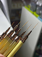 Набір тоненьких пензлів для розпису по нігтях з ковпачками, 5 шт