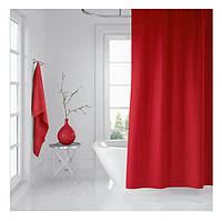 Тканинна шторка для ванної кімнати Jackline Red (червона однотонна), розмір 180х200 см., Туреччина