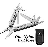 Мультитул складний 12 в 1 з чохлом, універсальний багатофункціональний інструмент для дому, туризму Yoksti D34