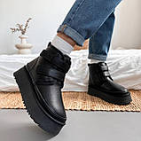 Натуральні шкіряні уггі на липучках, фото 2